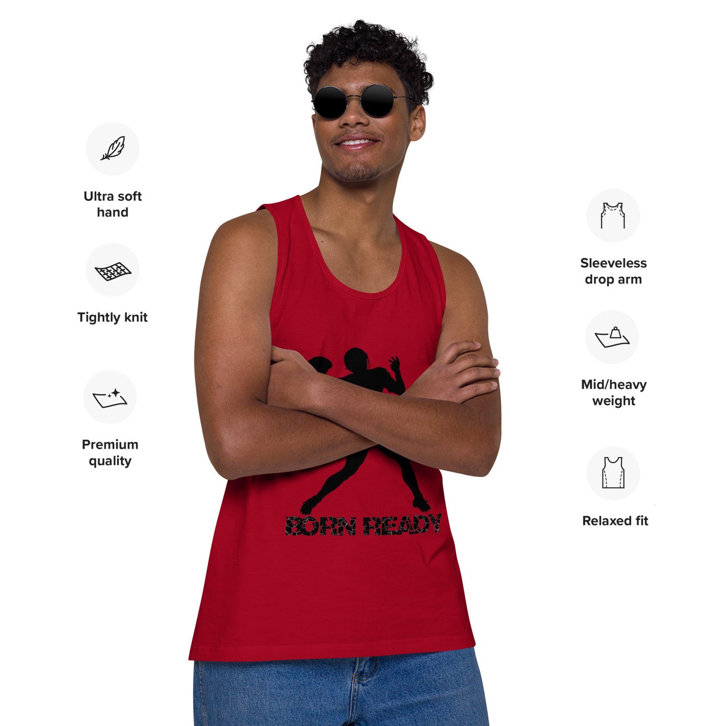 Born Ready Football tank top