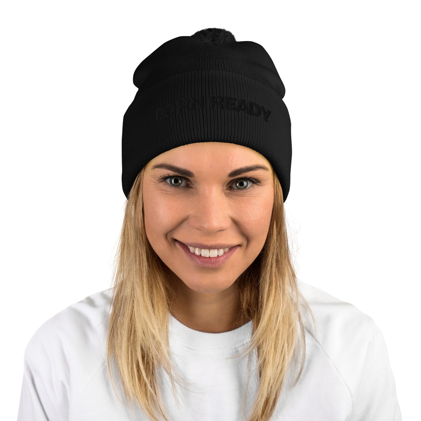 Born Ready Pom-Pom Beanie