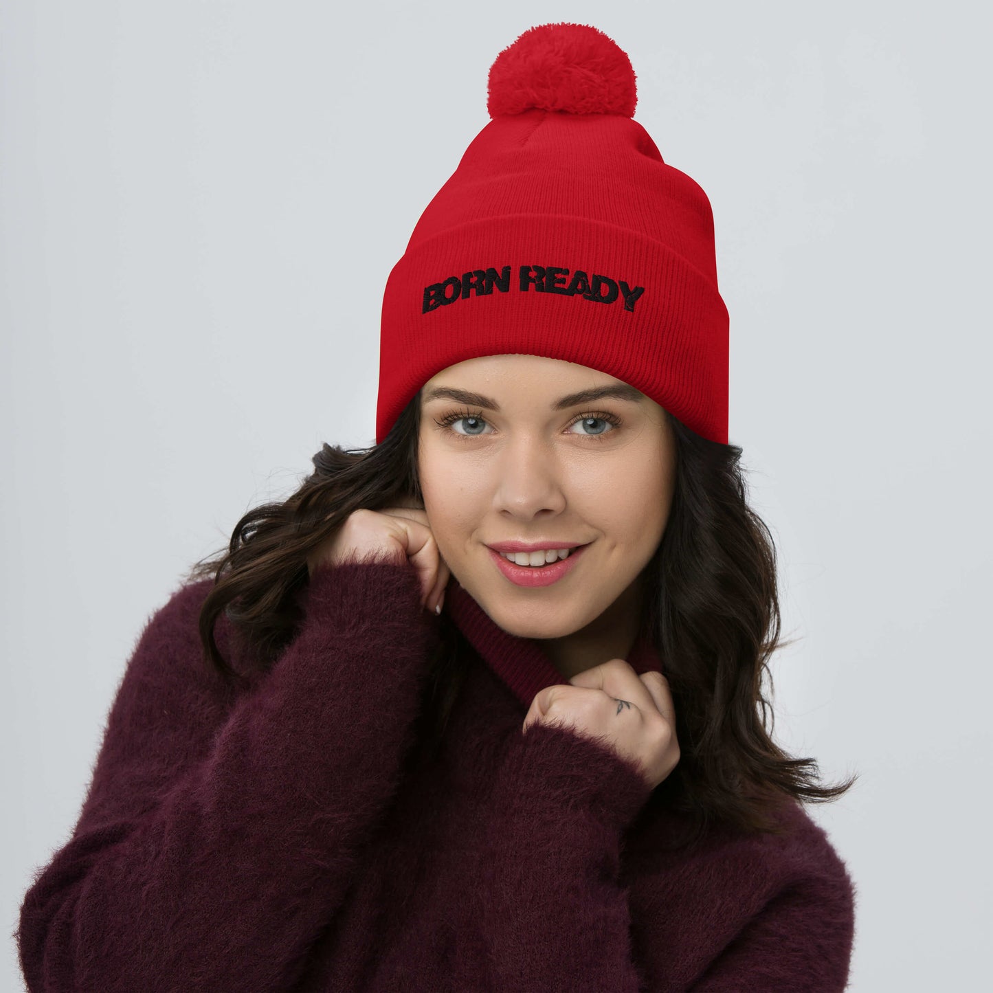 Born Ready Pom-Pom Beanie