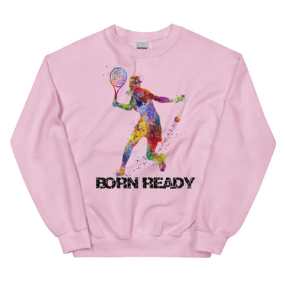 Womens Born Ready Tennis Sweatshirt