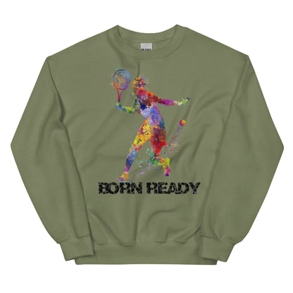 Womens Born Ready Tennis Sweatshirt