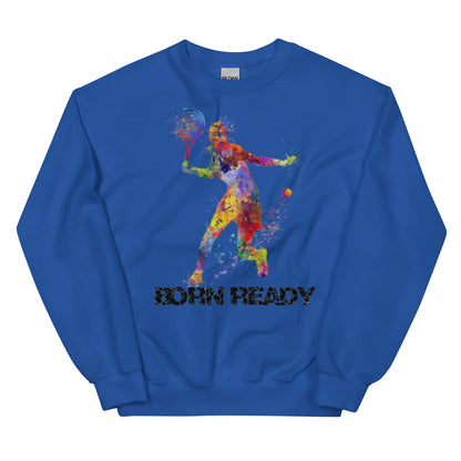 Womens Born Ready Tennis Sweatshirt