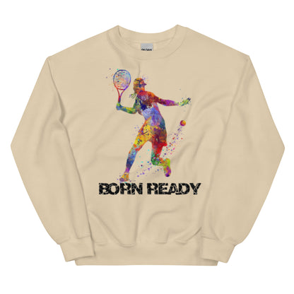 Womens Born Ready Tennis Sweatshirt