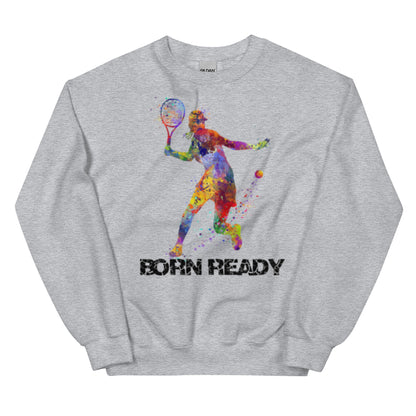 Womens Born Ready Tennis Sweatshirt