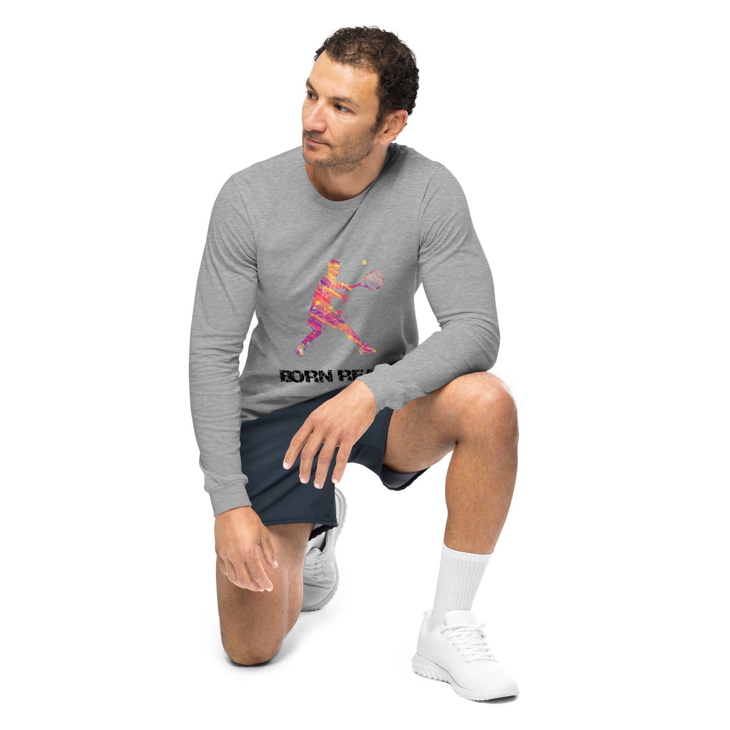 Mens Born Ready Tennis Long Sleeve Tee