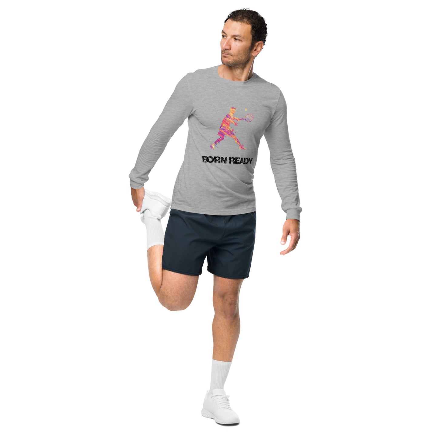 Mens Born Ready Tennis Long Sleeve Tee