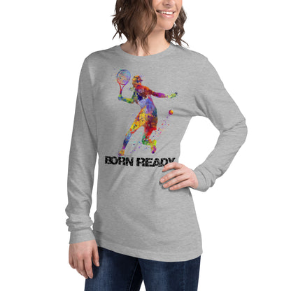 Womens Born Ready Tennis Long Sleeve Tee