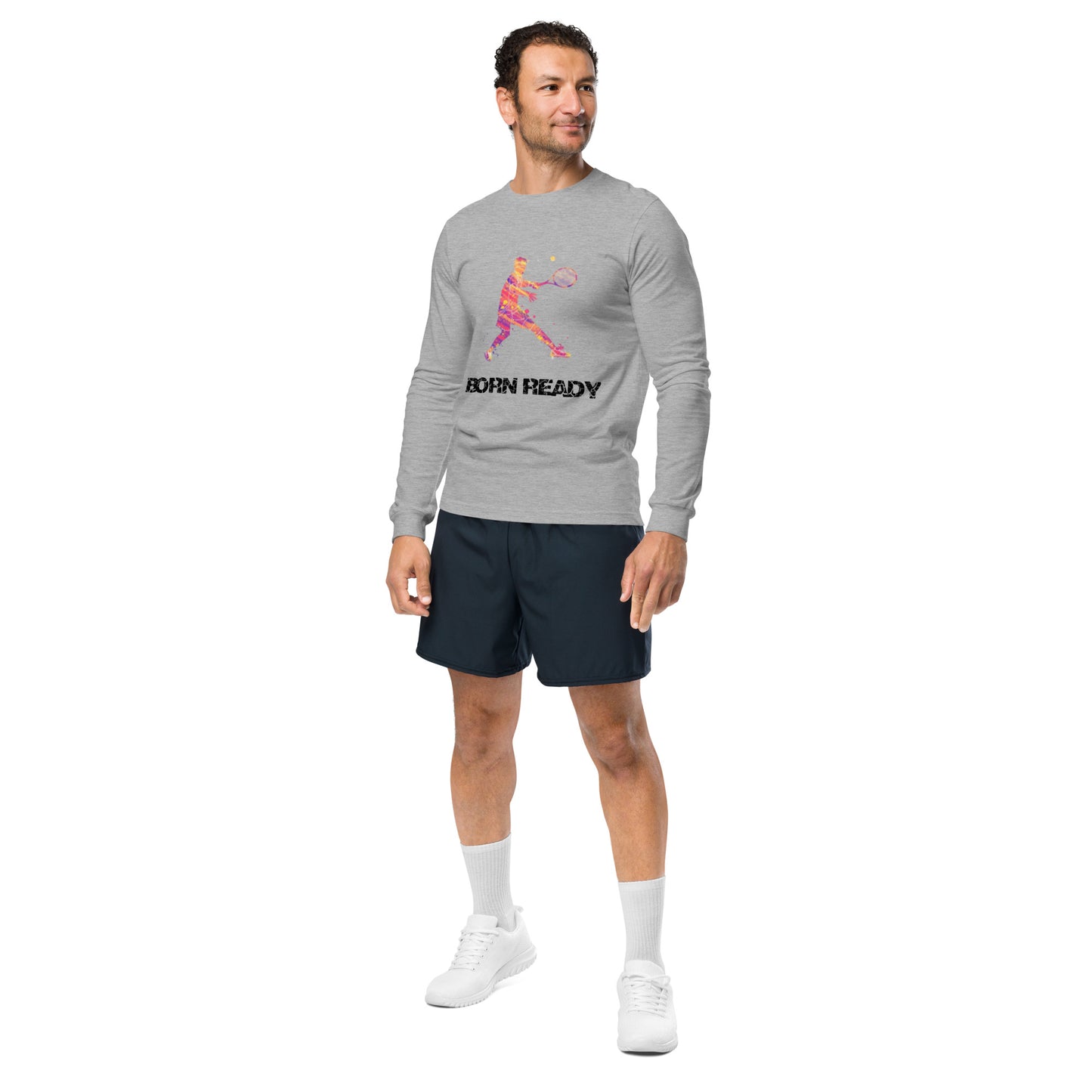 Mens Born Ready Tennis Long Sleeve Tee