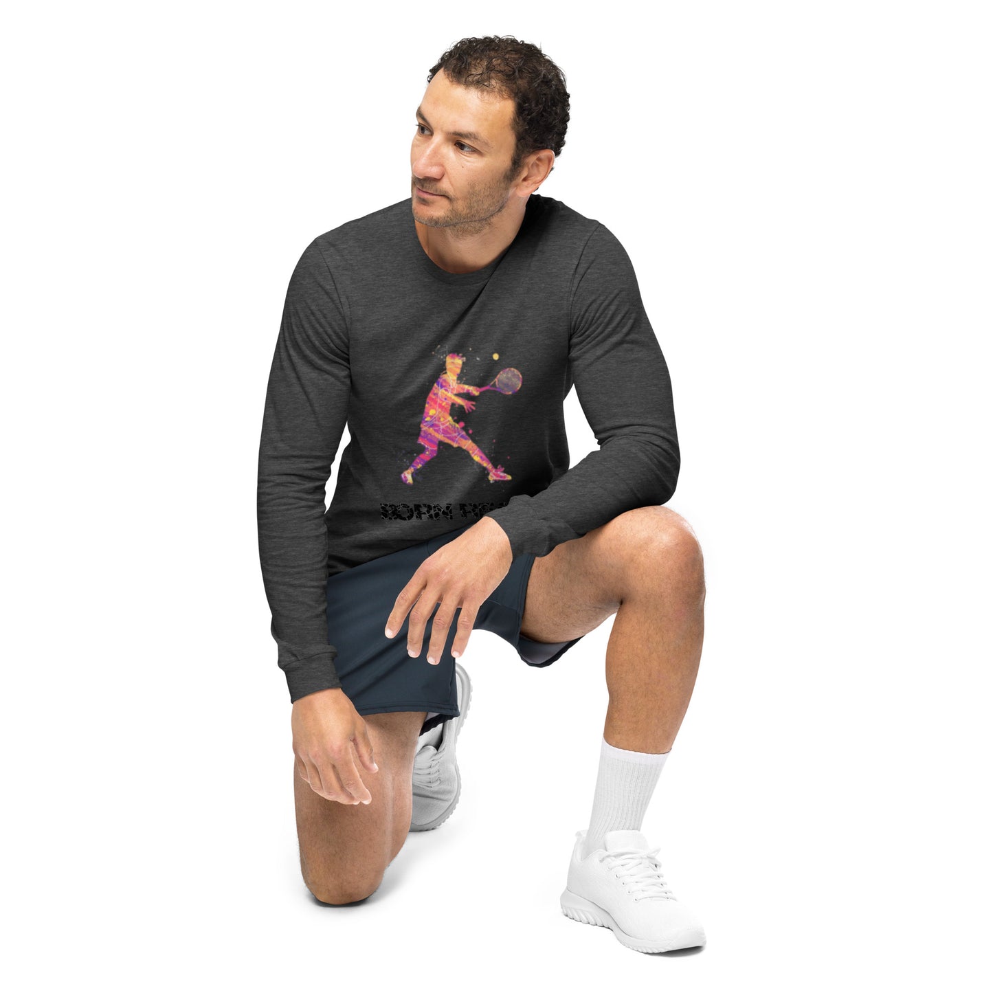 Mens Born Ready Tennis Long Sleeve Tee