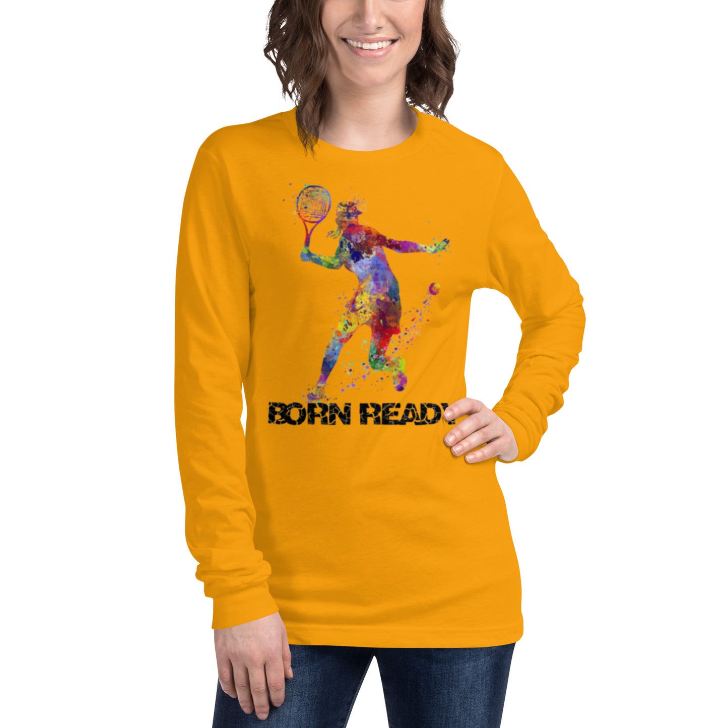 Womens Born Ready Tennis Long Sleeve Tee