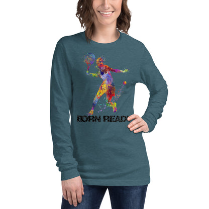 Womens Born Ready Tennis Long Sleeve Tee