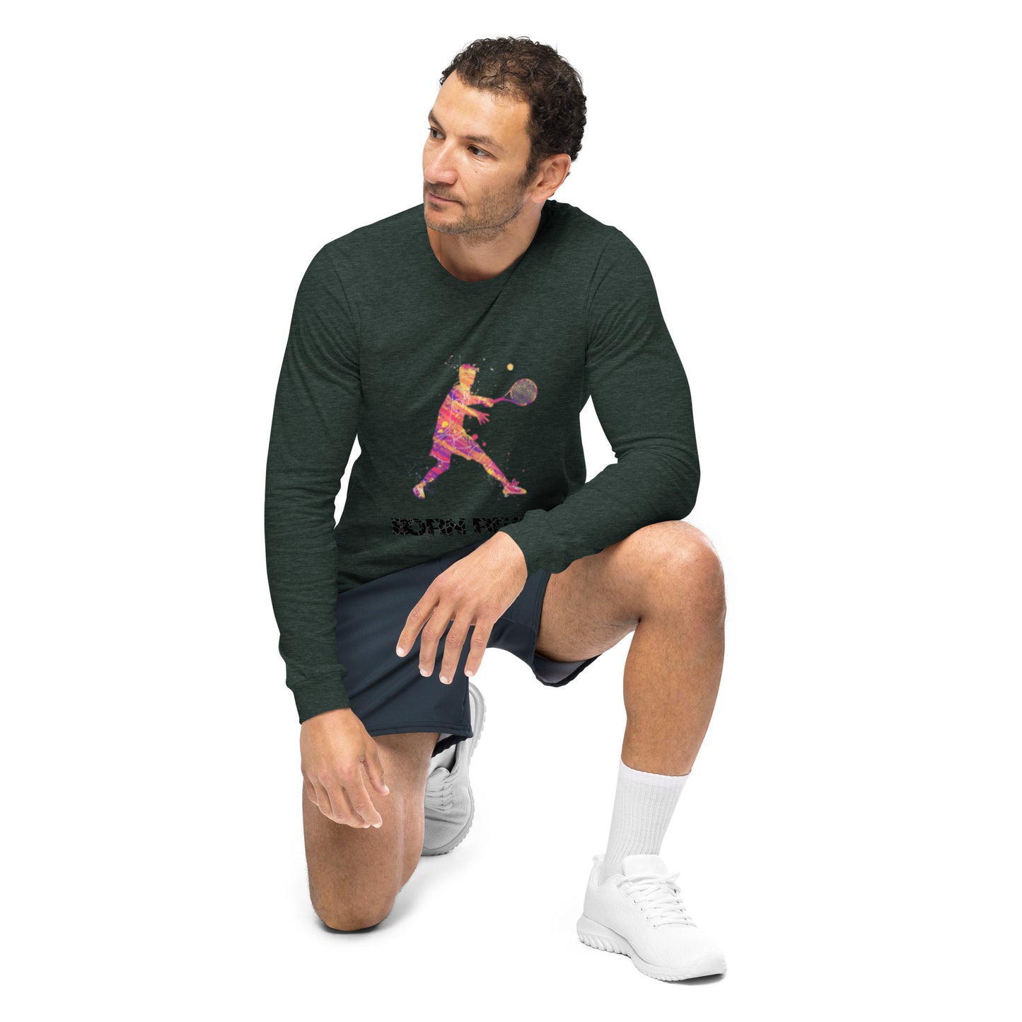 Mens Born Ready Tennis Long Sleeve Tee