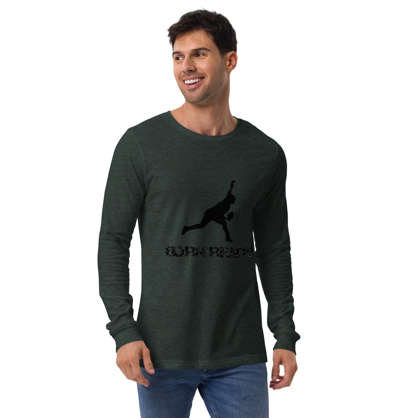 Born Ready Baseball Pitching Long Sleeve Tee