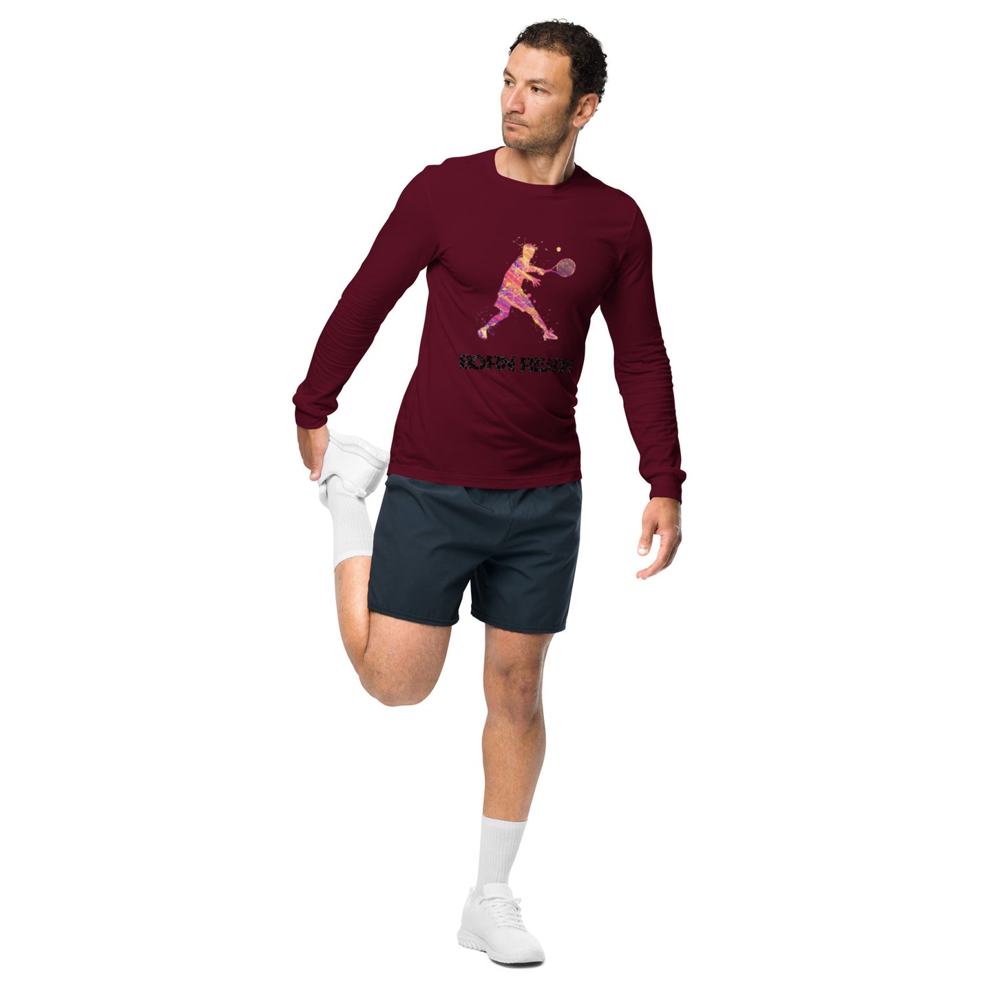 Mens Born Ready Tennis Long Sleeve Tee