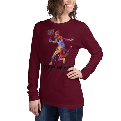 Womens Born Ready Tennis Long Sleeve Tee