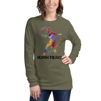 Womens Born Ready Tennis Long Sleeve Tee