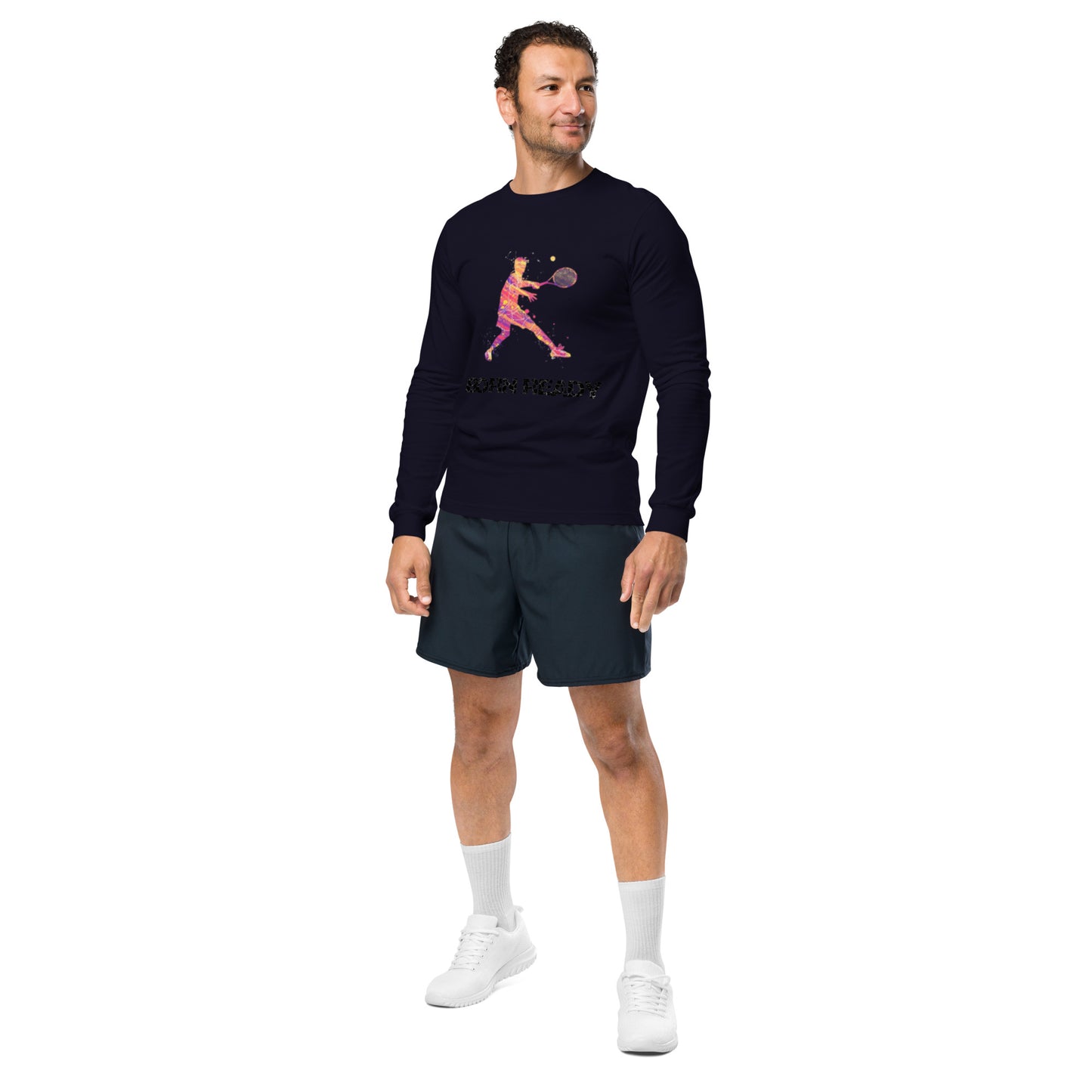 Mens Born Ready Tennis Long Sleeve Tee