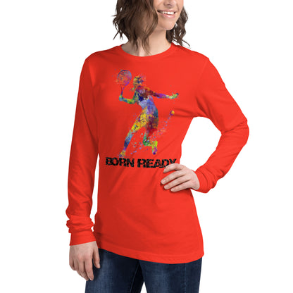 Womens Born Ready Tennis Long Sleeve Tee