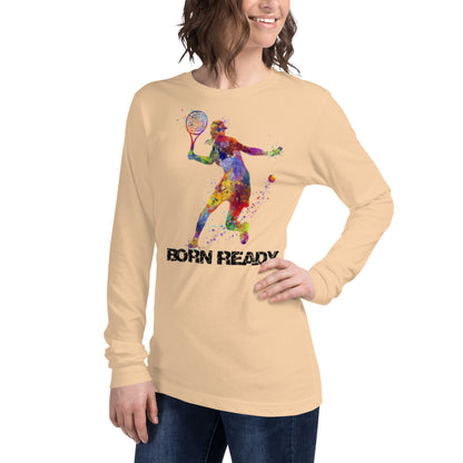 Womens Born Ready Tennis Long Sleeve Tee