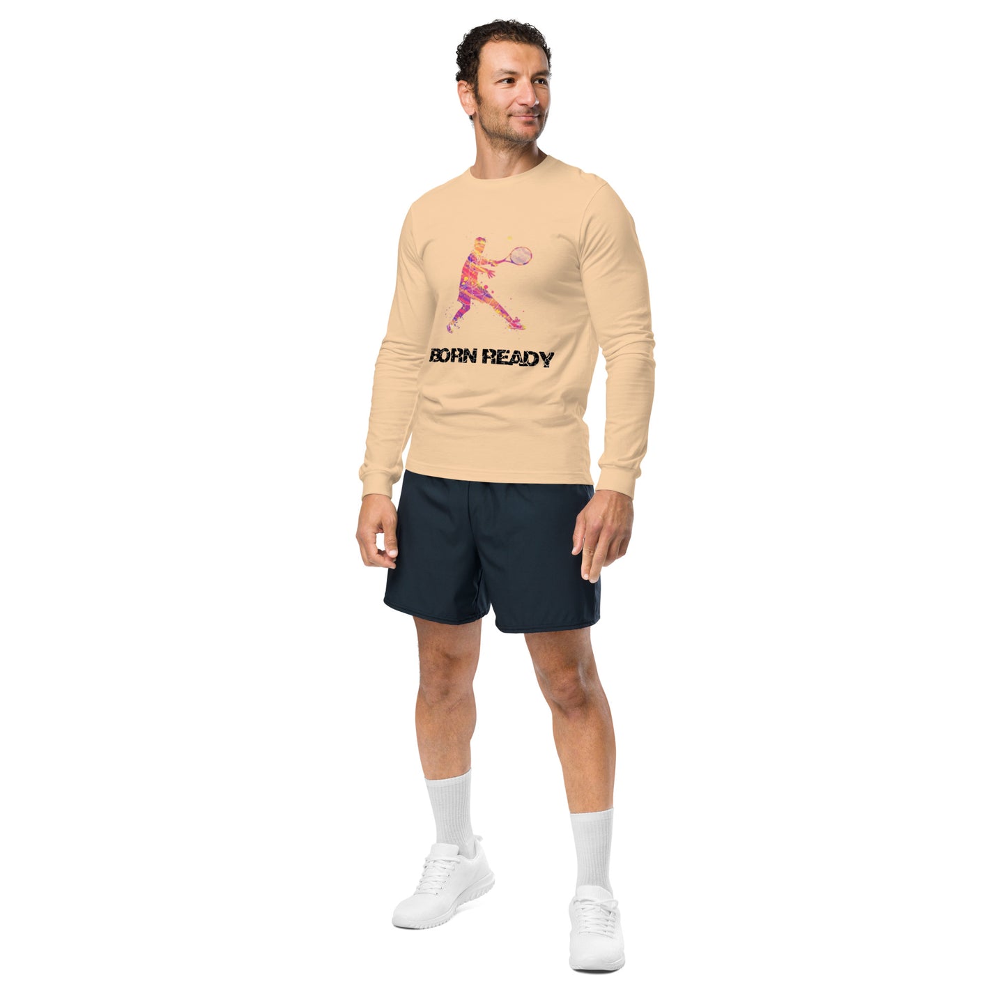 Mens Born Ready Tennis Long Sleeve Tee