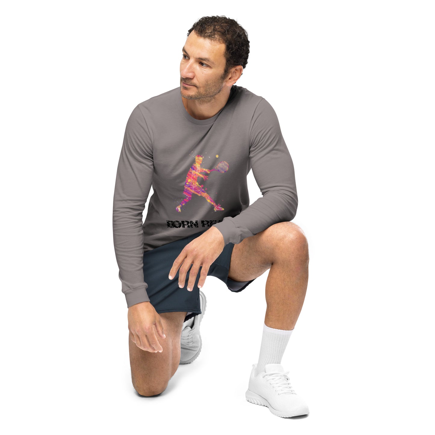 Mens Born Ready Tennis Long Sleeve Tee