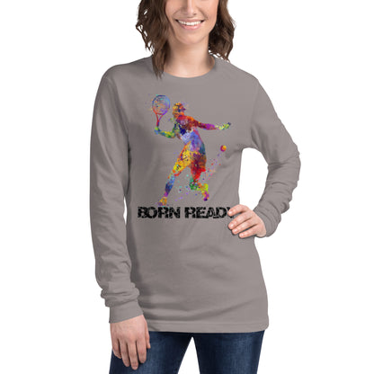 Womens Born Ready Tennis Long Sleeve Tee