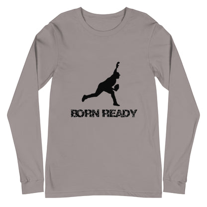 Born Ready Baseball Pitching Long Sleeve Tee