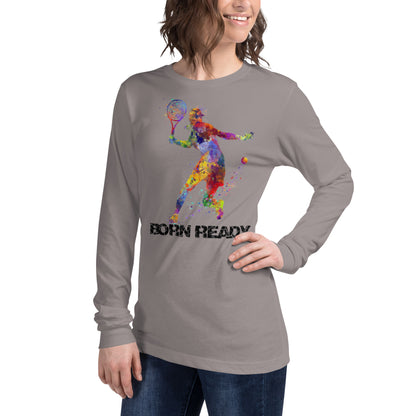 Womens Born Ready Tennis Long Sleeve Tee