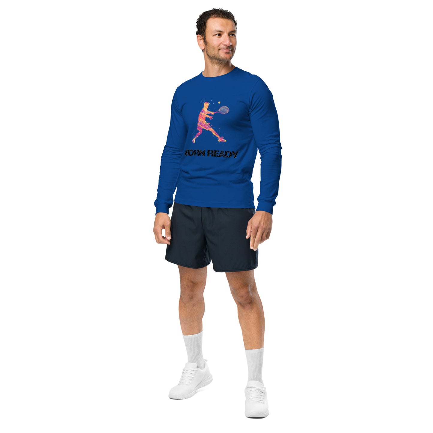 Mens Born Ready Tennis Long Sleeve Tee