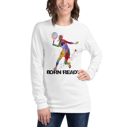 Womens Born Ready Tennis Long Sleeve Tee