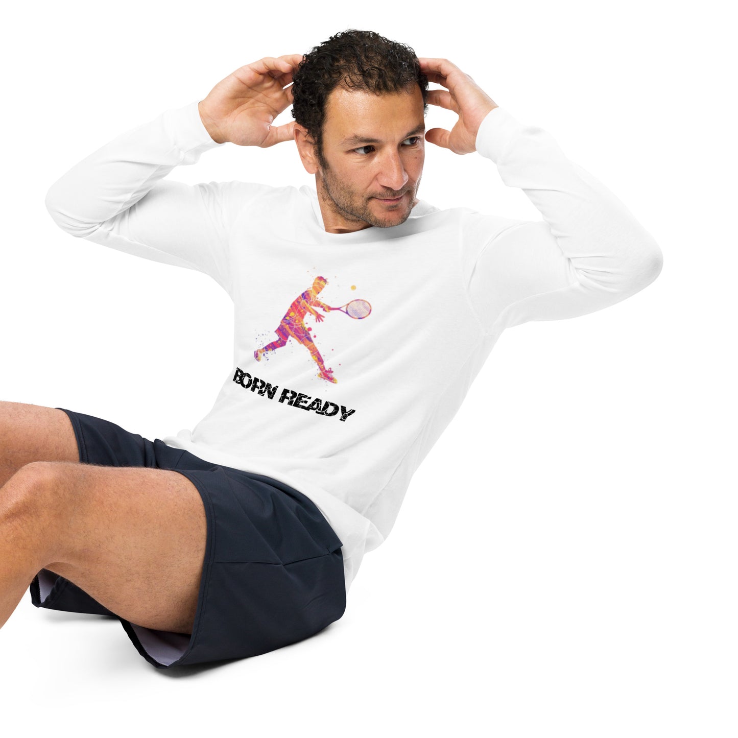 Mens Born Ready Tennis Long Sleeve Tee