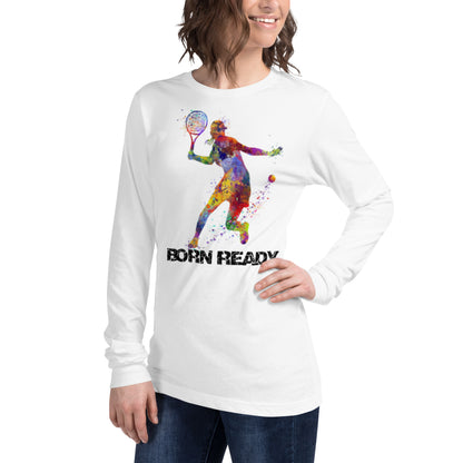 Womens Born Ready Tennis Long Sleeve Tee