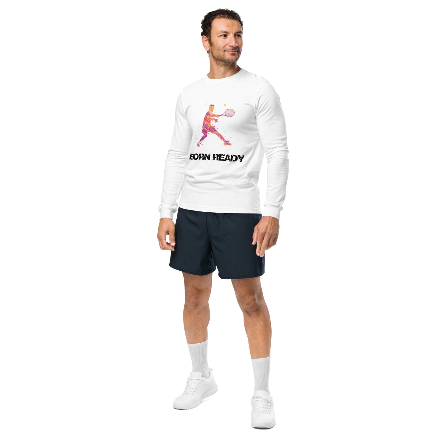 Mens Born Ready Tennis Long Sleeve Tee